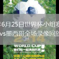 2026年6月25日世界杯小组赛A组第3轮捷克vs墨西哥全场录像回放