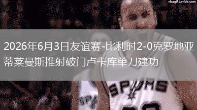 2026年6月3日友谊赛-比利时2-0克罗地亚蒂莱曼斯推射破门卢卡库单刀建功