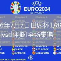 2026年7月7日世界杯1/8决赛美国vs比利时全场集锦